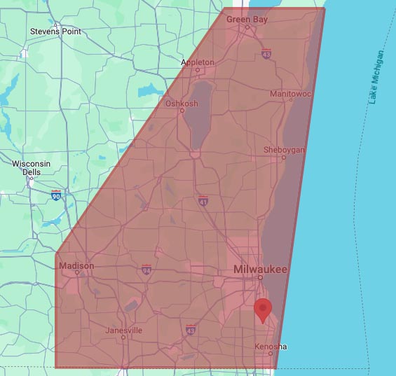 Midwest Forms & Supply Service Area Map